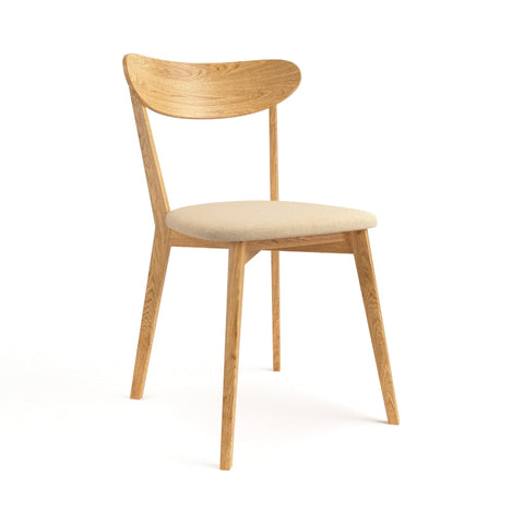 Chaise de salle à manger en bois de chêne massif Capalbio