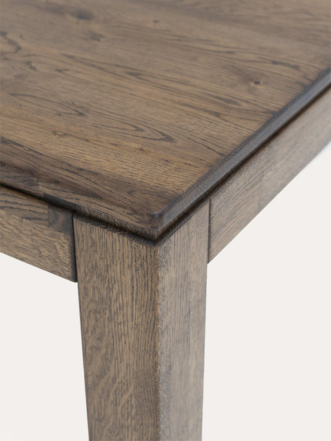Table à manger à rallonges 160-310 cm avec 4 rallonges en chêne massif fumé Sorrento