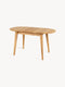Table ovale à rallonges 110-140 cm en chêne massif naturel Florence