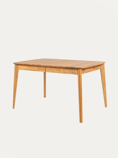 Table à manger à rallonges 130-225 cm en chêne massif naturel Atlante
