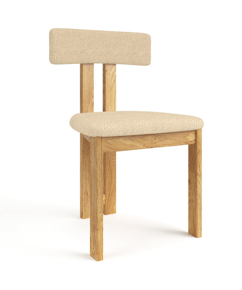 Chaise de salle à manger en bois de chêne massif Angelo
