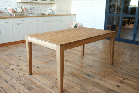 Table à manger extensible Ravello 160–260 cm avec 2 rallonges en chêne massif naturel