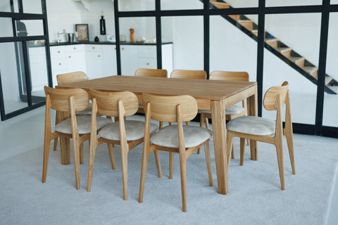 Table à manger extensible Ravello 160–260 cm avec 2 rallonges en chêne massif naturel