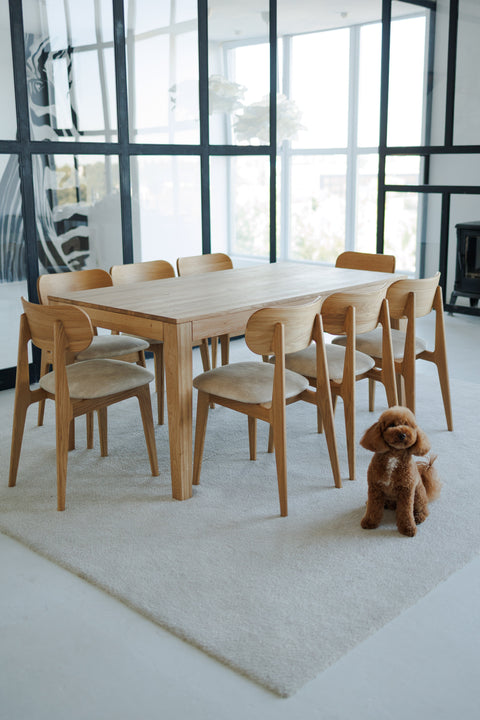 Table à manger extensible Ravello 160–260 cm avec 2 rallonges en chêne massif naturel