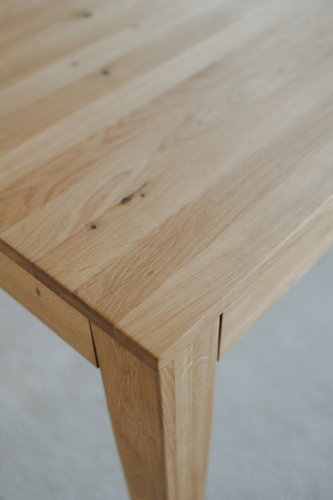 Table à manger extensible Ravello 160–260 cm avec 2 rallonges en chêne massif naturel