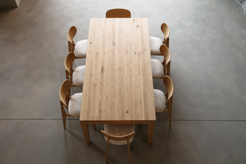 Table à manger extensible Ravello Max 200–300x100 cm avec 2 rallonges en chêne massif naturel.