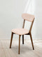 Chaise en bois massif de chêne fumé rembourrée Libero