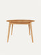 Table ronde à rallonges 120-220 cm en chêne massif naturel Nico