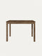 Table de salle à manger extensible en chêne massif moderne fumé Cancun