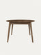 Table ronde à rallonges 120-220 cm en chêne massif fumé Nico