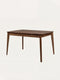 Table à manger à rallonges 130-225 cm en chêne massif fumé Atlante