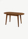 Table à manger extensible en bois massif de chêne marron Florence