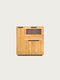 Buffet haut en bois massif de chêne 124x38x134 cm naturel Adena