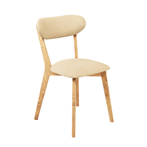 Chaise de salle à manger en bois de chêne massif Libero